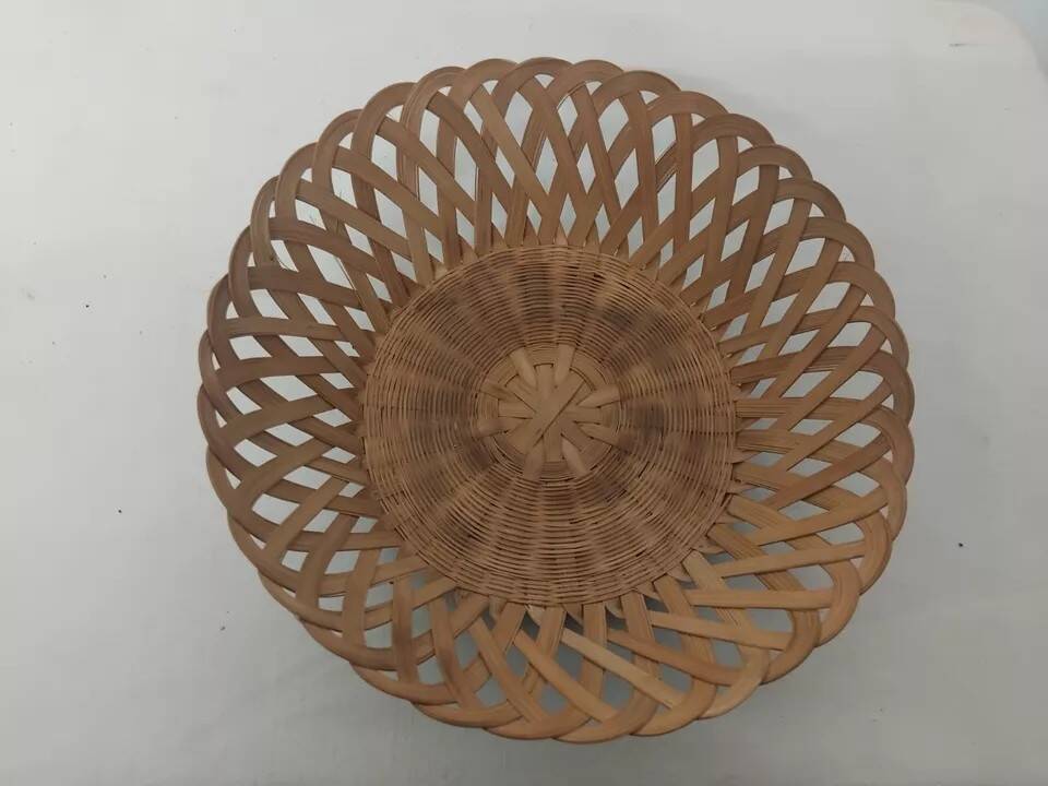 Set of 3 Vintage woven rattan baskets