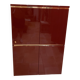 Meuble Bar d'exception en Laque Bordeaux & Laiton - Eric Maville (1970)