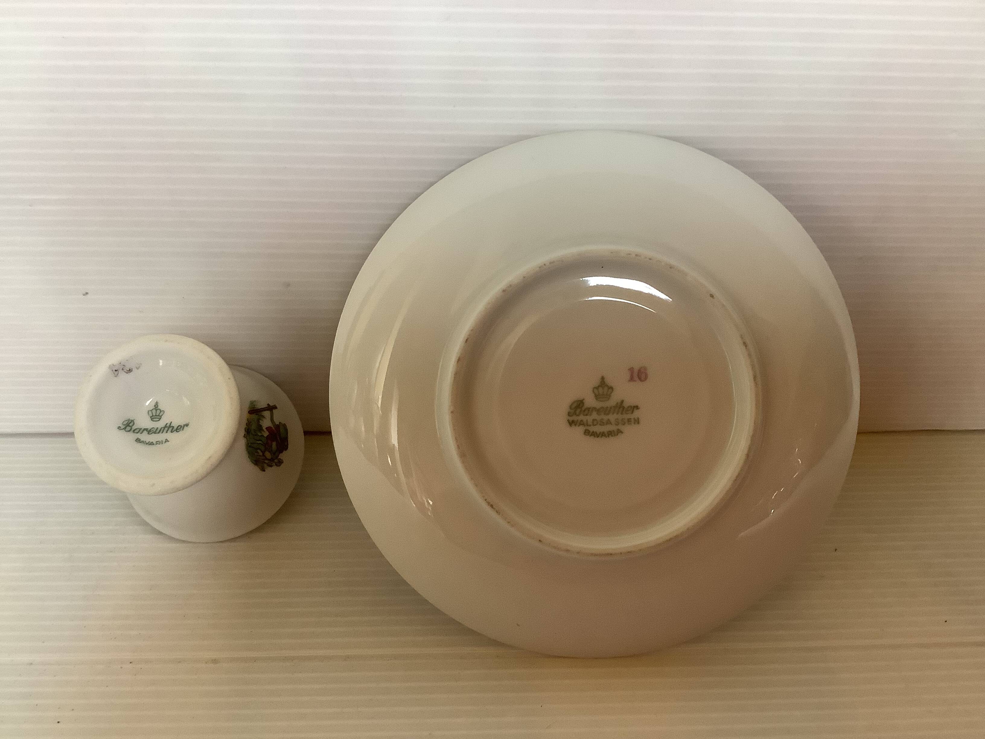 Egg cup frog and flowers Bavaria Germany