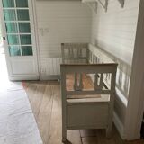 Banc en bois peint d'Angleterre