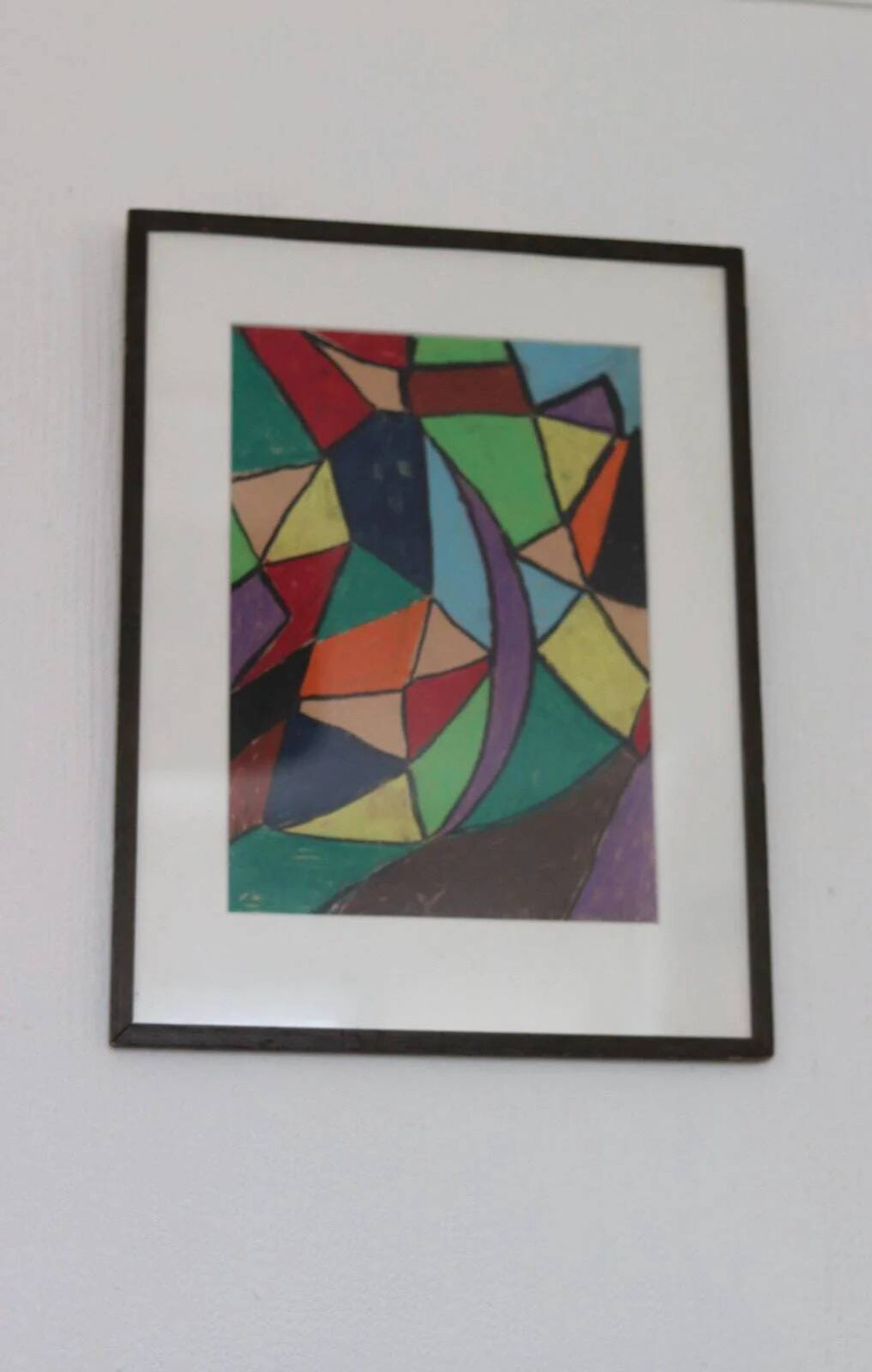 Média mixte suédoise/Pastel à l'huile sur panneau – “Ritad 66” par Ann Wazzgren