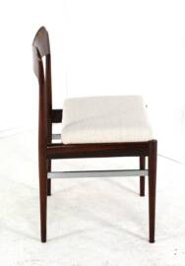 Ensemble de 6 chaises de salle à manger en bois de rose 'Bennekom' - nouvelle tapisserie