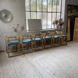 Set of 6 oak chairs with armrests Ate Van Apeldoorn