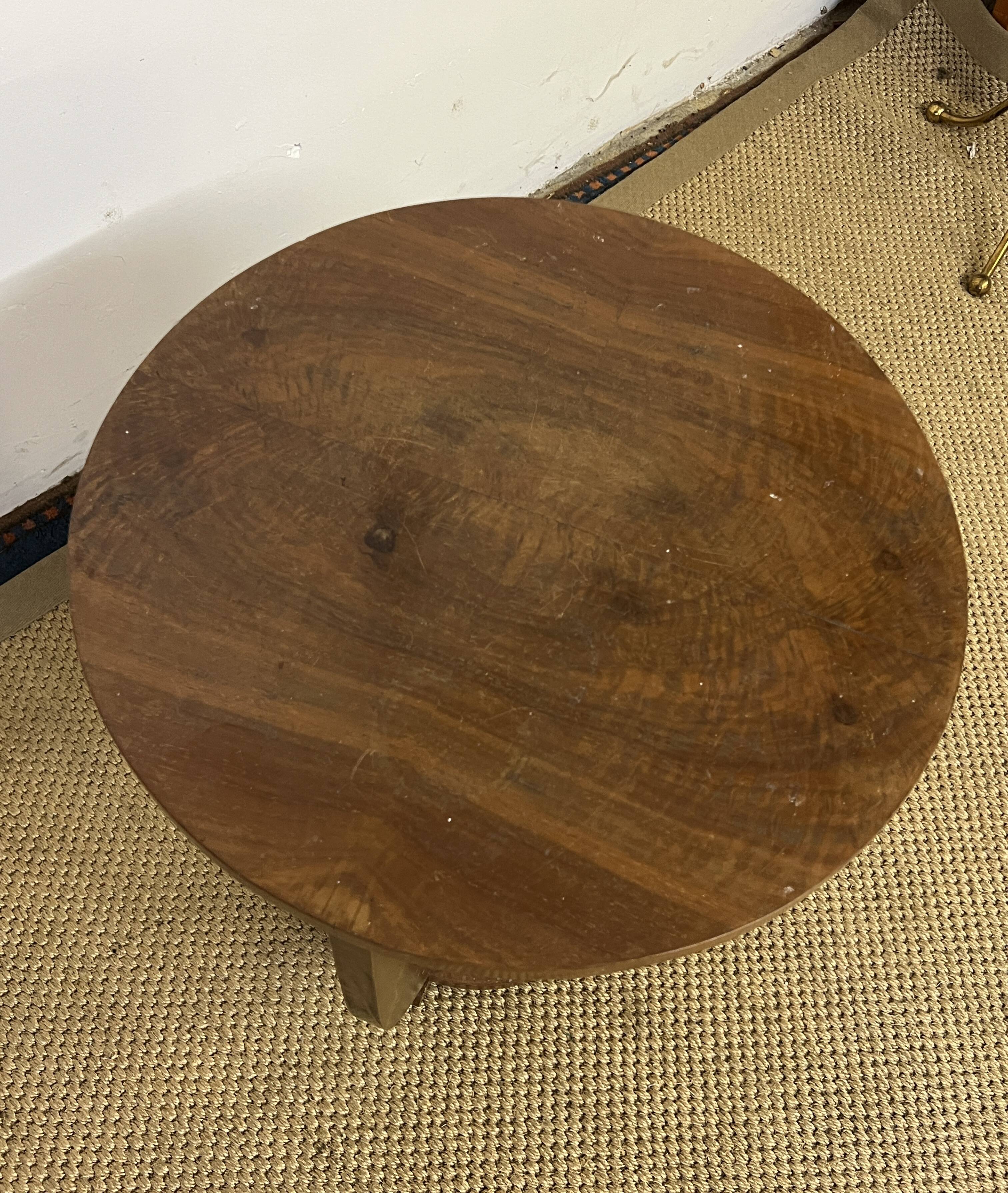 Art deco wooden pedestal table / side table
