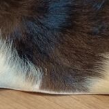 Vintage cow skin carpet, 140 cm x146 cm