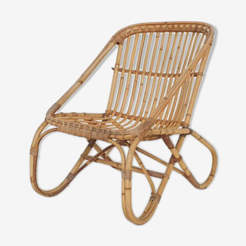 Mid-century bamboo lounge chair by Rohe Noordwolde, The Netherlands 1950's