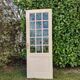 Porte ancienne de communication vitrée moulurée 218,5x83 15 petits carreaux