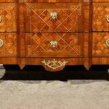 Rosewood and Mahogany chest of drawers, Louis XV / Louis XVI Transition style – Late 19th century