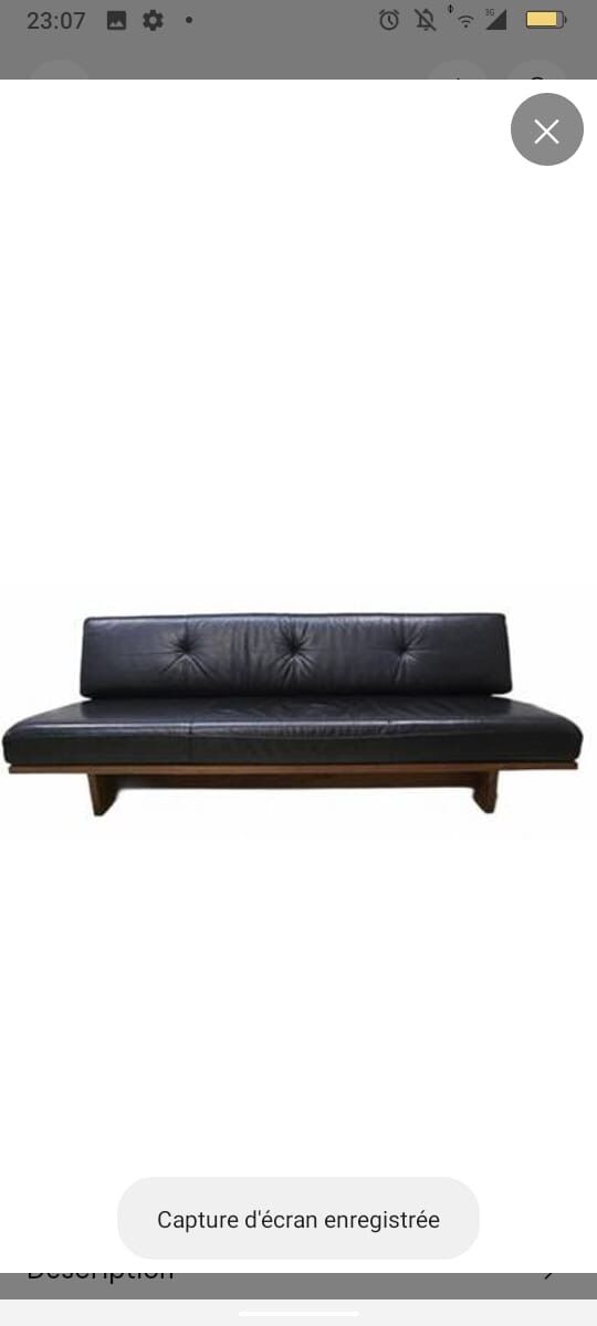 4-seater leather sofa bed