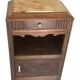 Wooden bedside table and art nouveau marble