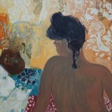 Nancy DELOUIS: Nude from behind, original signed lithograph