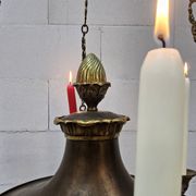 Antique Neo-Renaissance Greenman candle chandelier (Empire)