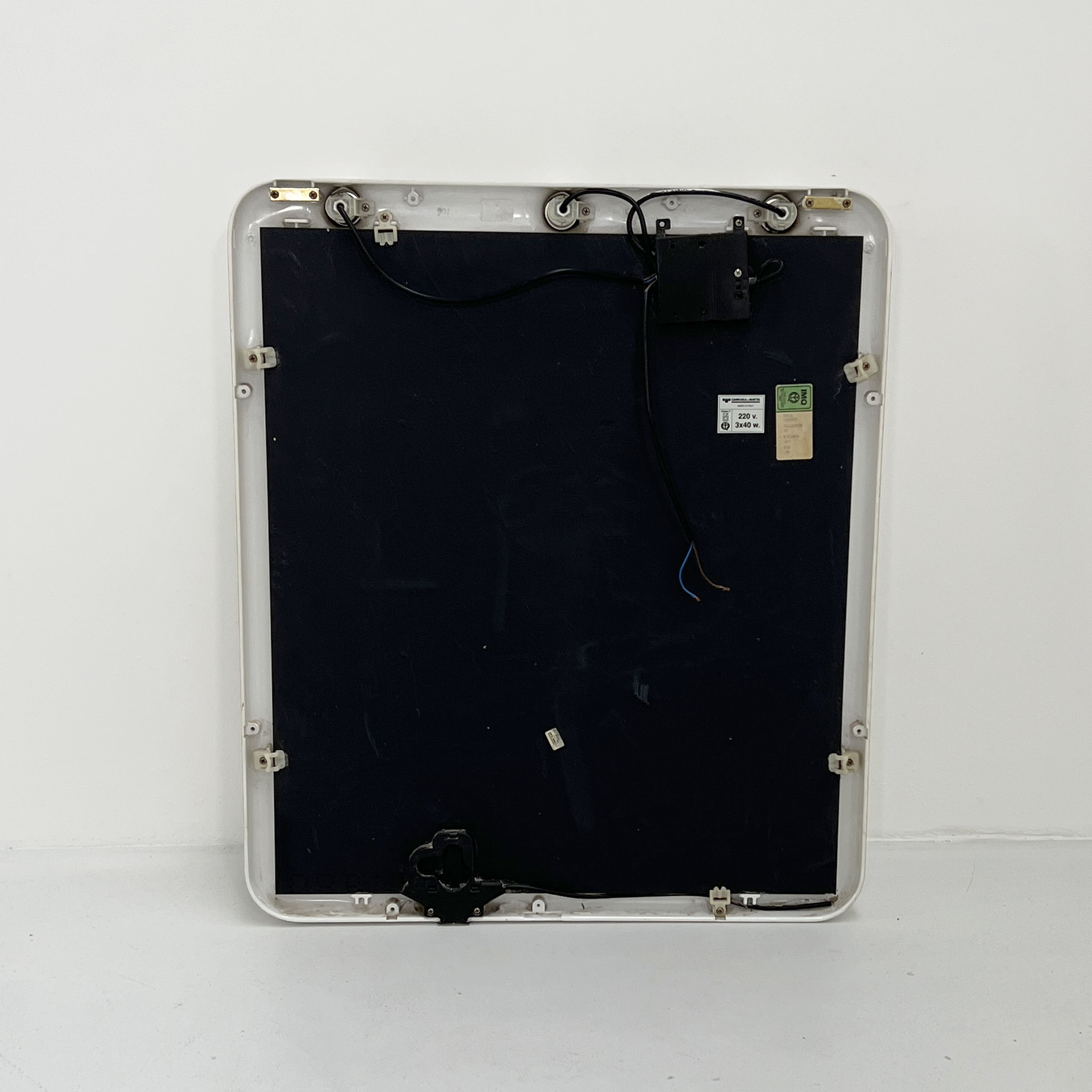 White bulb mirror by carrara & matta, 1970