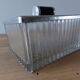 Boîte en verre et couvercle aluminium années 50