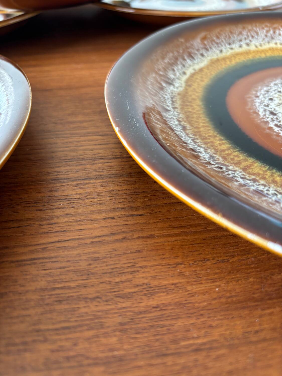 Set of 8 Vintage Sarreguemines Plates, Hawaii Model, 1970 – Ceramic