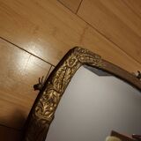 Painted wooden art deco mirror 33 X 51 cm