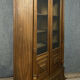 Gothic Renaissance library in solid walnut with columns around 1850