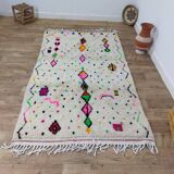 Handmade wool Berber rug 247 X 140 CM
