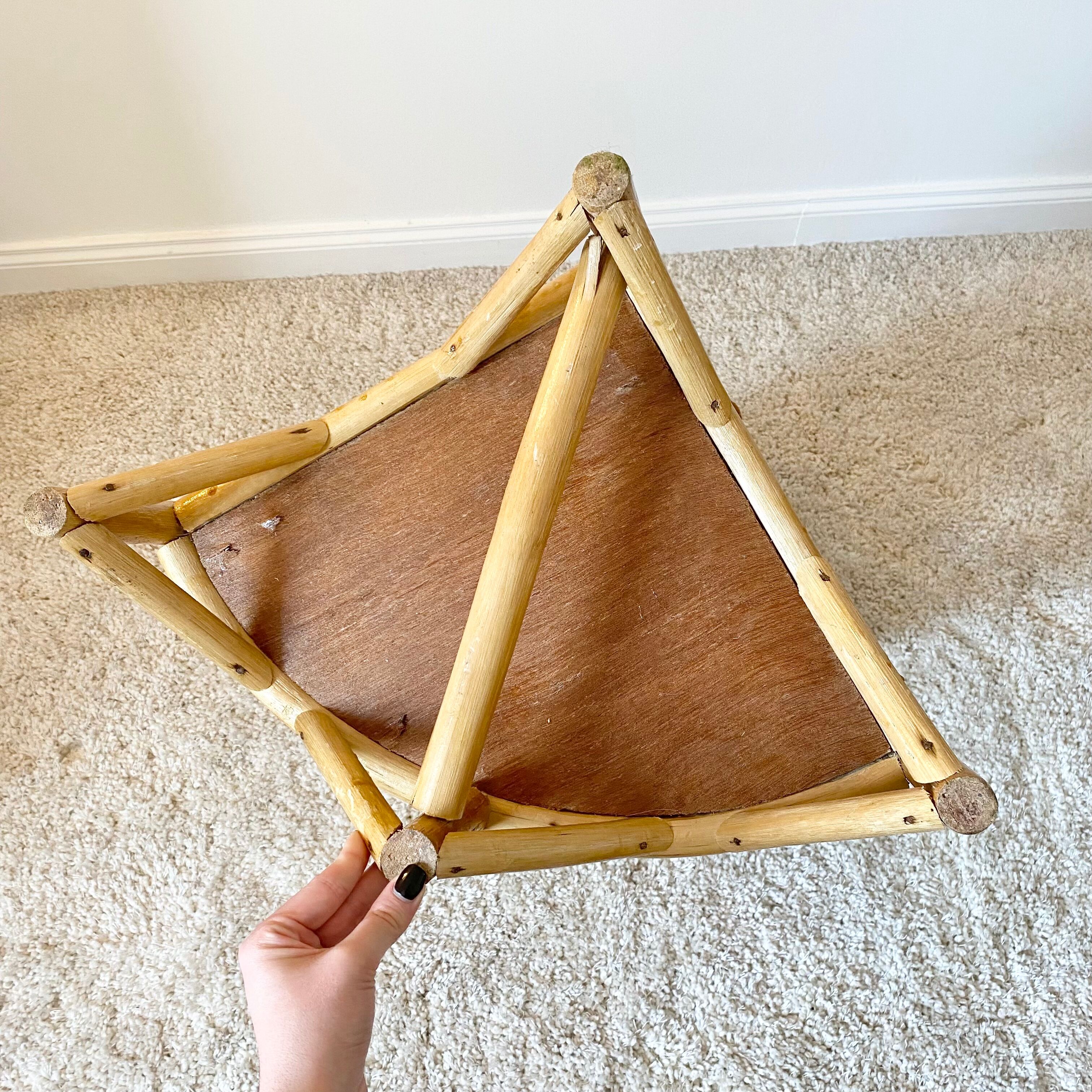 Vintage rattan shelf