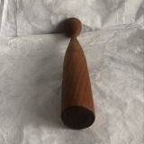 Bougeoir en bois de teck huilé vintage , design scandinave