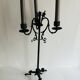 Pair of large Napoleon III candlesticks in patinated bronze