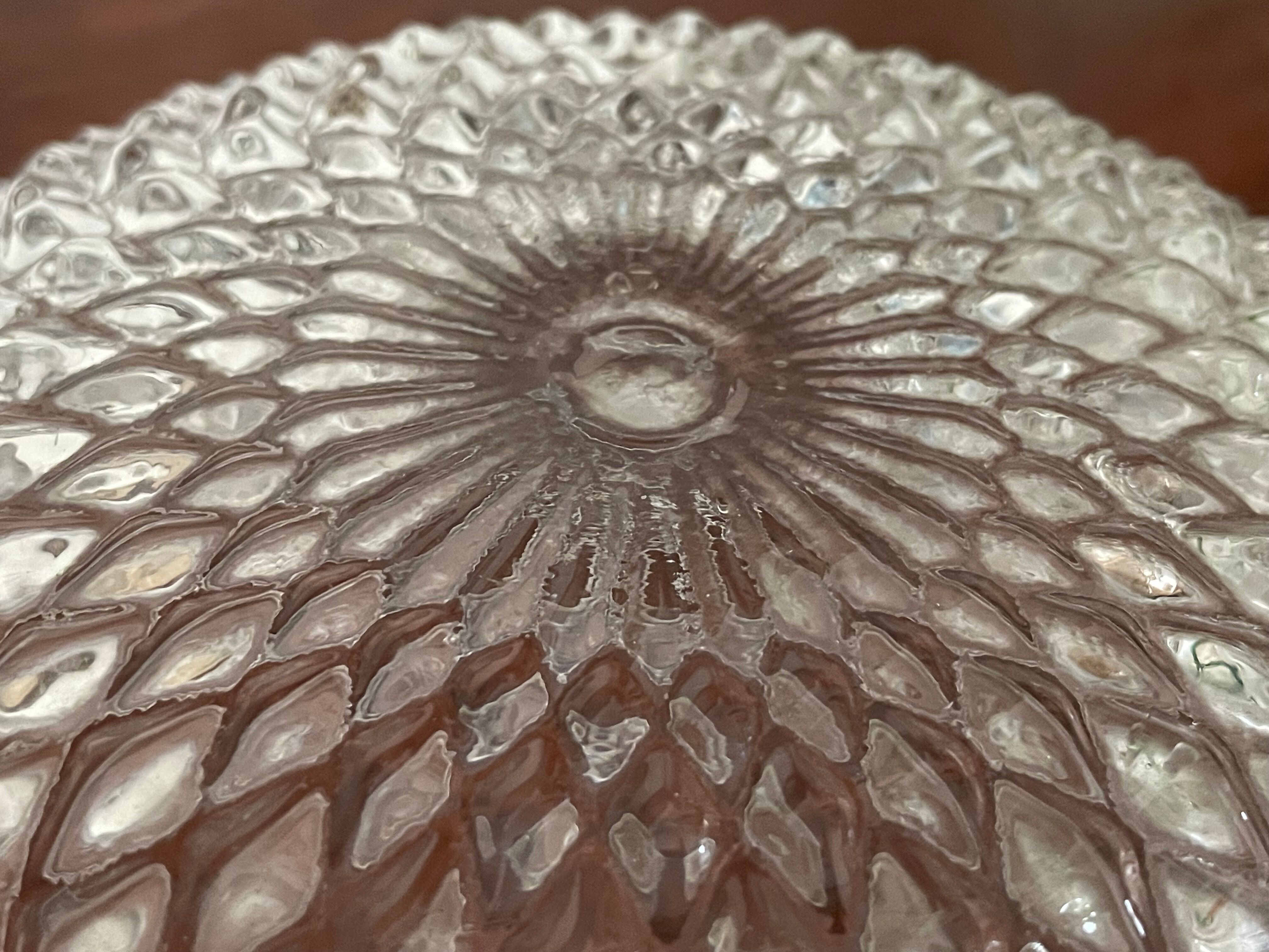 Vintage glass sea urchin ceiling lamp