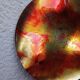 Contemporary decorative glass plate signed Cesart Italy 1980 glazed