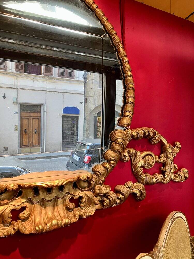 19th Century Florentine Eclectic Gilt Wood Mirror with Cinematic Provenance