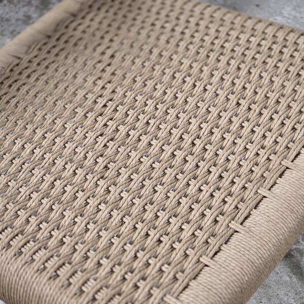 Chaise de salle à manger Niels Møller modèle 83 en teck avec nouvelle corde à papier
