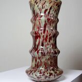 Speckled glass vase with aventurine and copper inclusions in the Art Deco Legras style