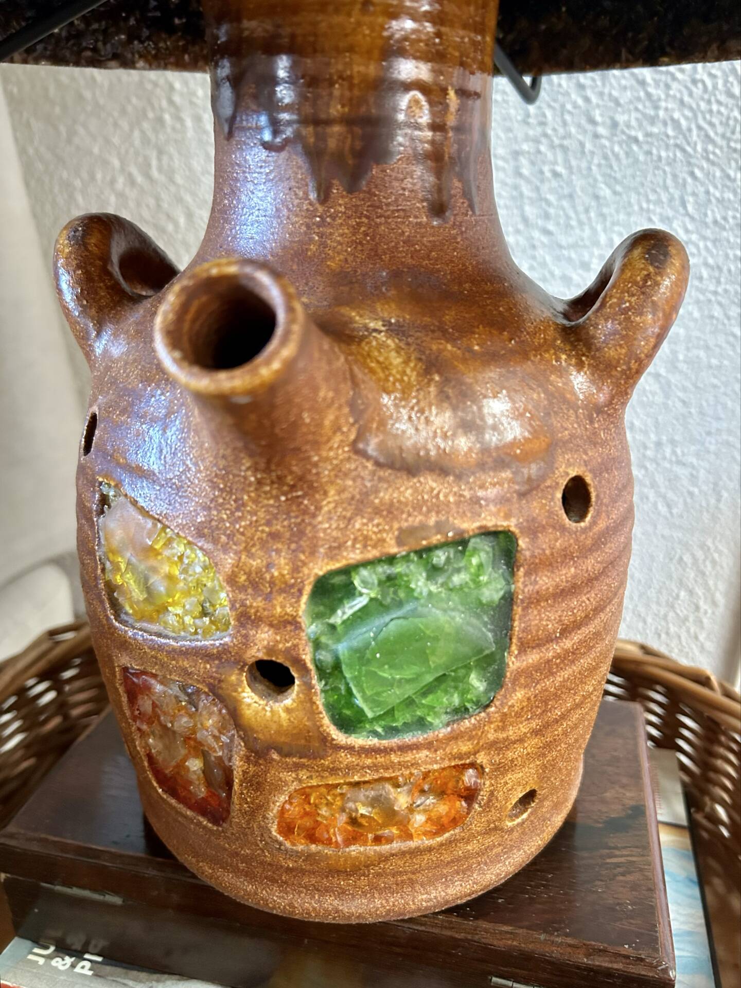 Lampe Accolay en résine et céramique