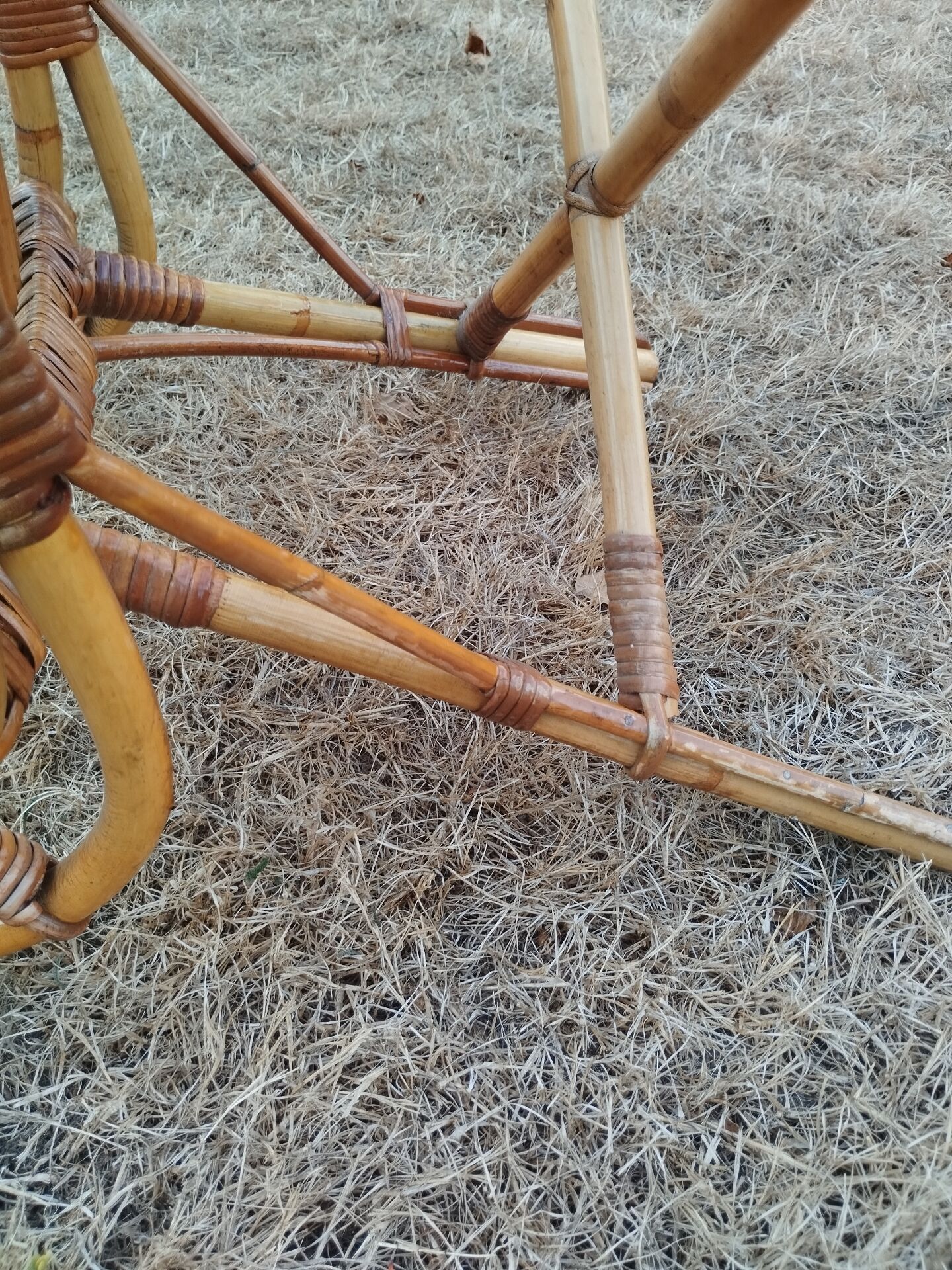 vintage antique rattan armchair