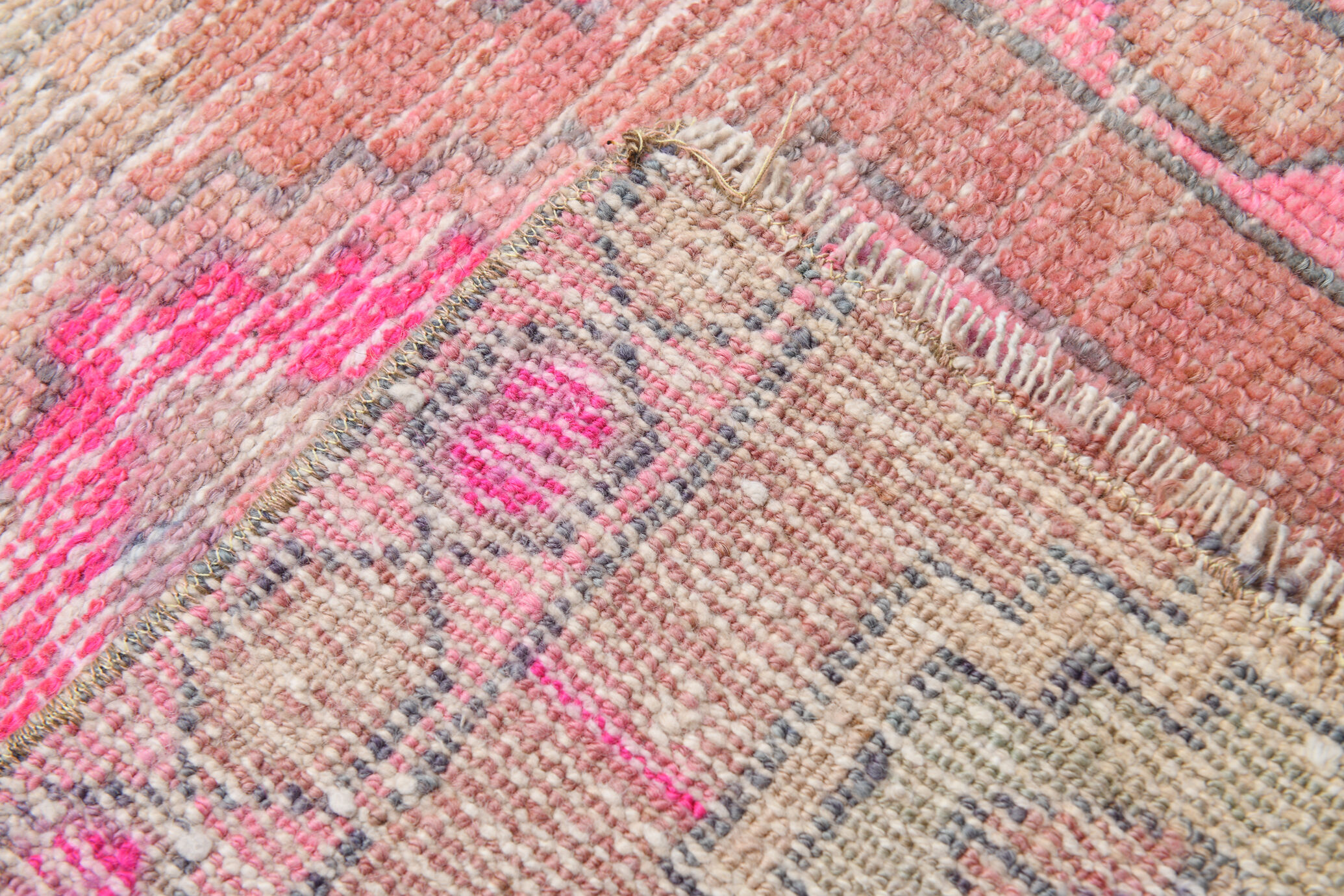 Handmade Faded Color Turkish Door Mat Rug