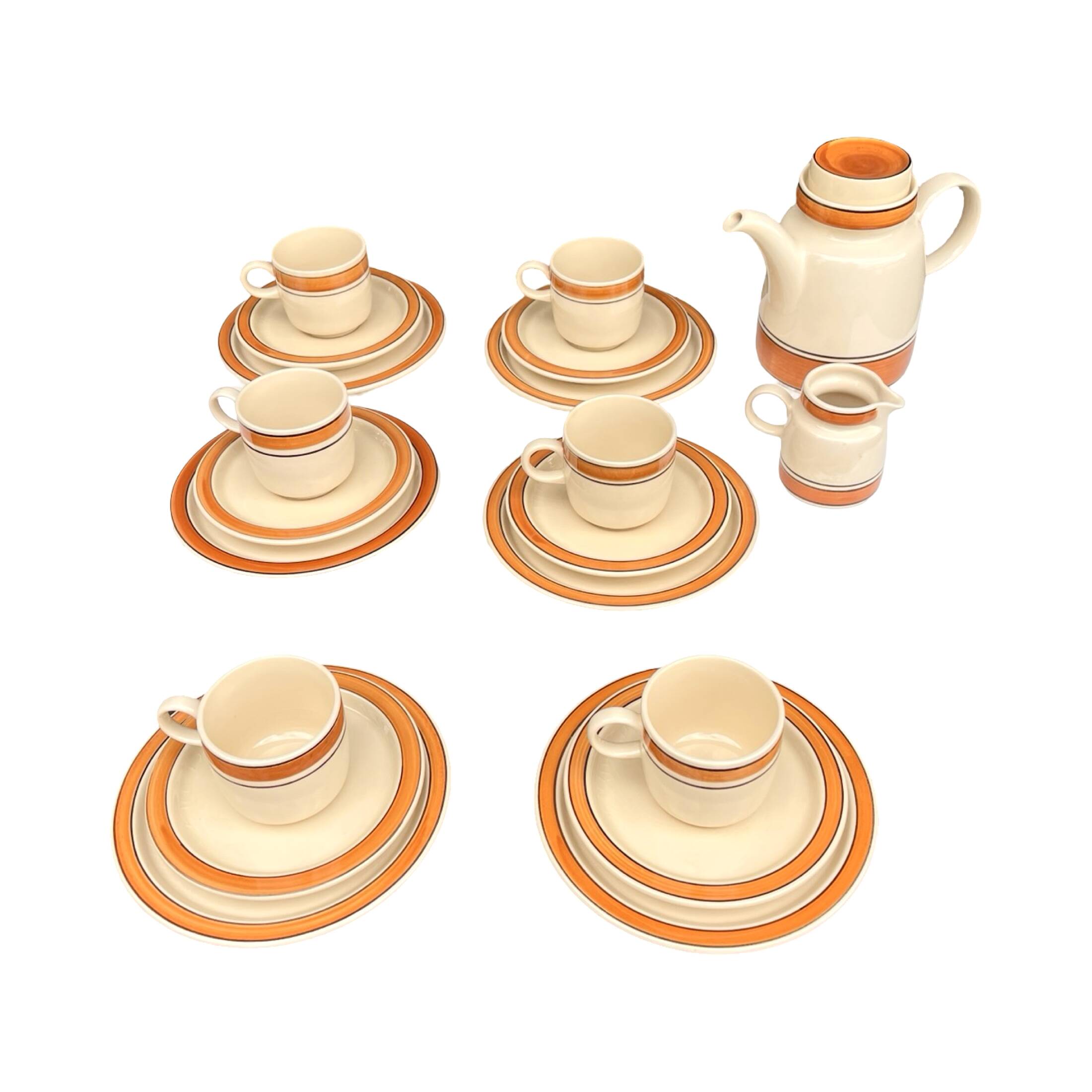 Melitta coffee set for 6 people, Germany, 1970s.