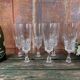 Set of 6 Cristal d'Arques Pompadour champagne flutes