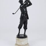 Bronze statue of the golfer Harry Vardon from the 1920s, Richard Thuss, Argentor Vienna.