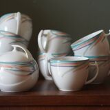 Set 8 cups and sugar bowl Bavaria