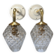 Pair of vintage bubble glass wall lights