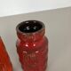 Set of three vintage pottery fat lava 'onion' vases made by Scheurich, Germany