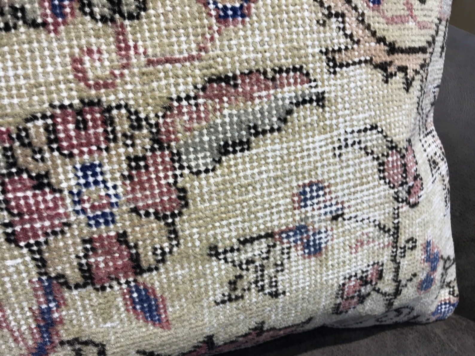 Turkish Carpet Floral Lumbar Pillow 40x60cm