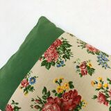 Green and flowery cushion