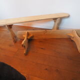 A pair of farm benches