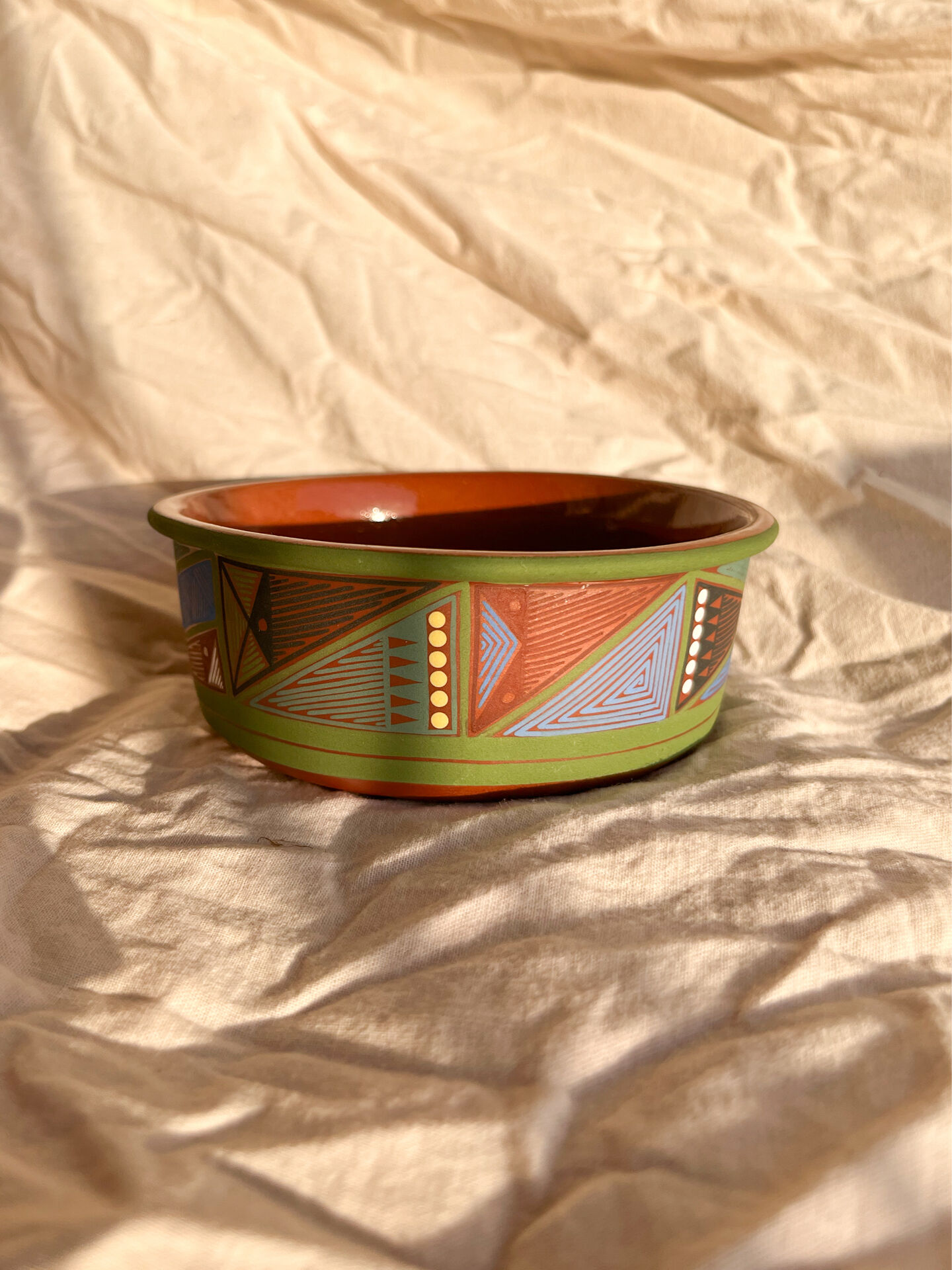 Duo of Handcrafted Ceramic Bowls from Venezuela, Signed