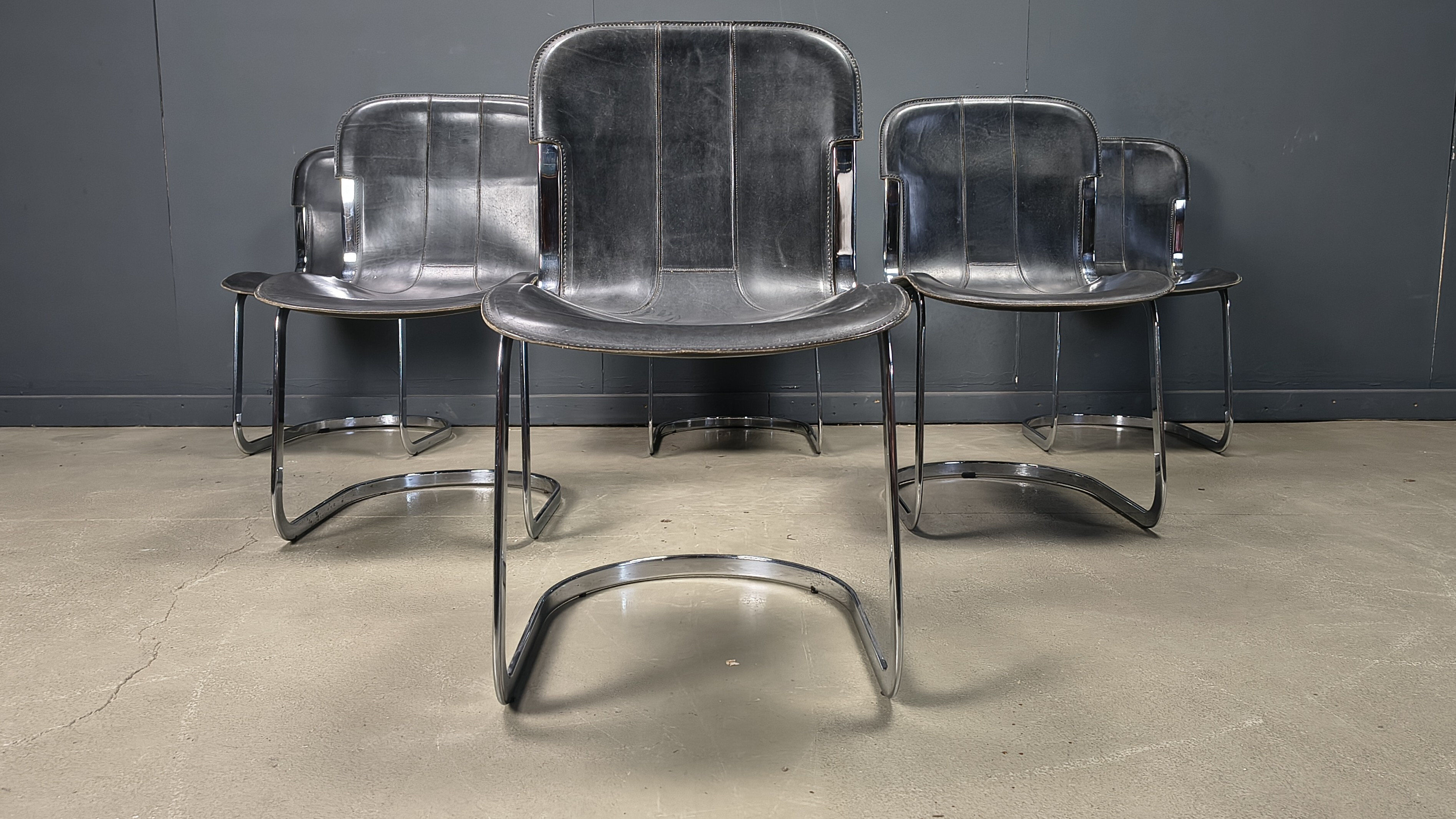 Vintage dining chairs by Cidue set of 6, 1970s