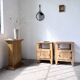 Pair of oak bedside tables 1950