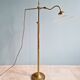 Brass and grooved glass floor lamp in Art Deco style