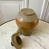 coffee service 6 cups and saucers, teapot and sugar bowl in ceramic / pottery / stoneware years 50-6