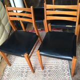 Set de 4 chaises vintage style scandinave