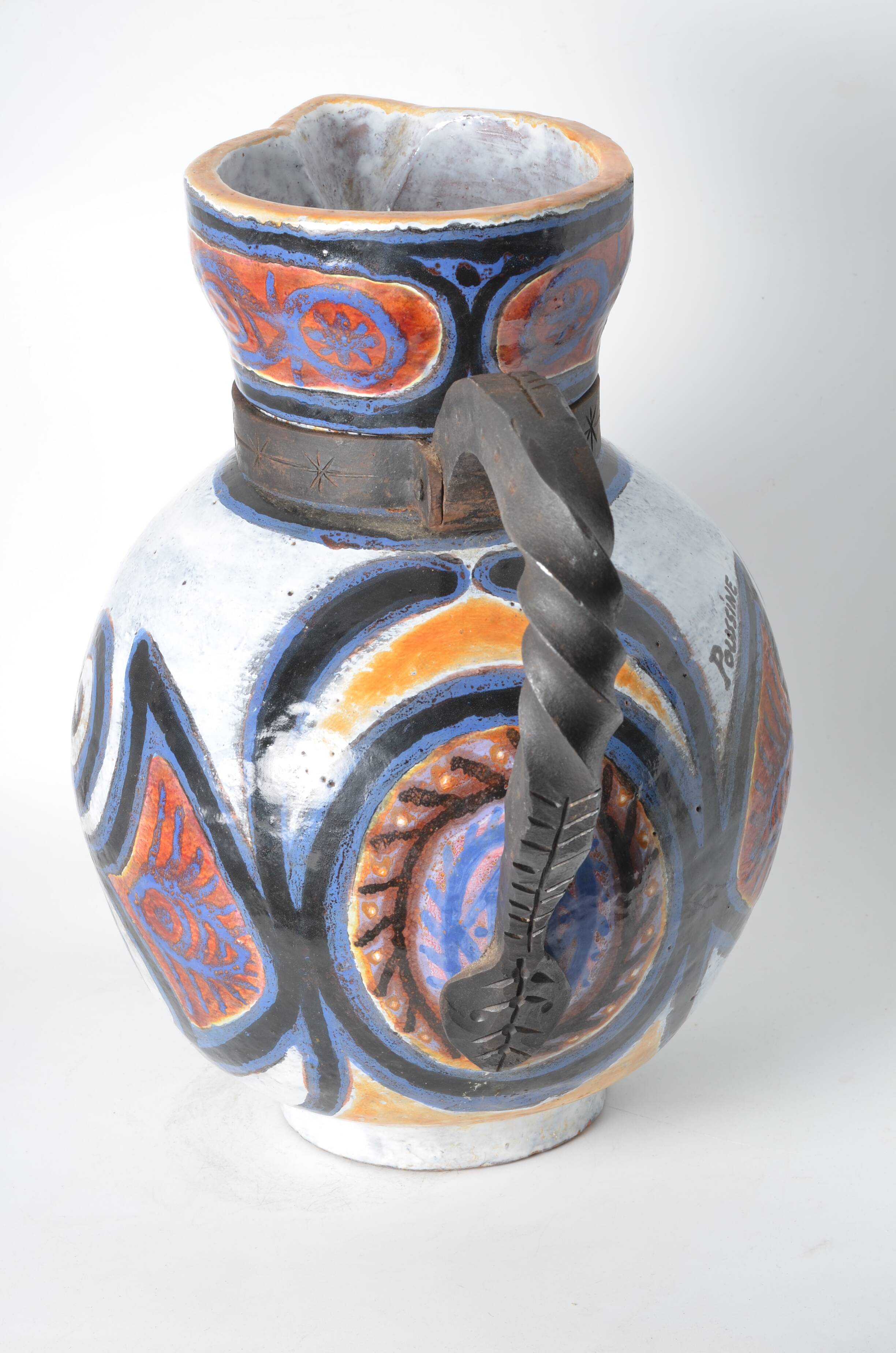 Jacques Poussine ceramic jug