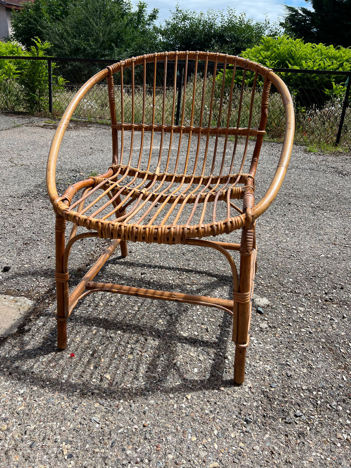 Rattan armchair